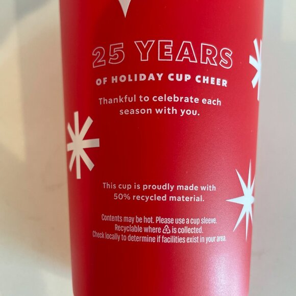 Starbucks 2022 Red Cup Holiday Limited Edition 25 Years Collectors Item NEW - Picture 2 of 8